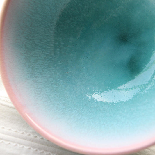 萩焼 茶碗 mint お茶碗 ペア セット 木箱入り 椿萩窯 青