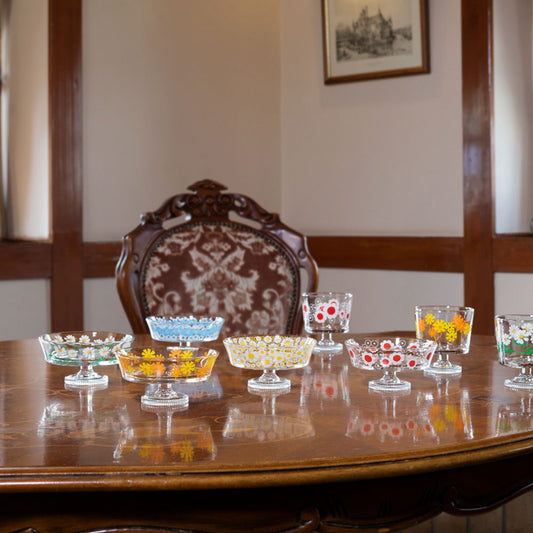 アデリアレトロ 脚付きデザ-ト 浅型 1個