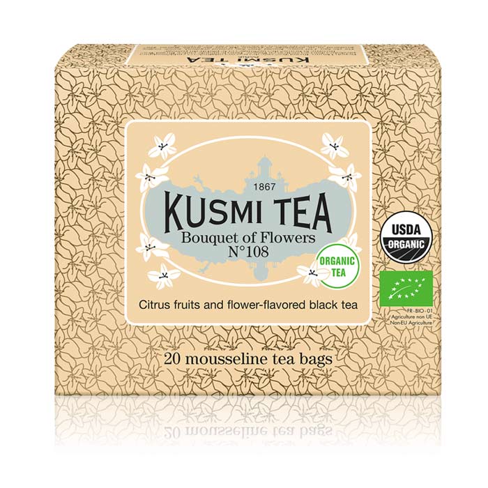 クスミティー ブーケ・オブ・フラワー N°108 ティーバッグ 20個入 （個包装なし） KUSMI TEA 〈BOUQ20SBIO〉 ブラックティー （紅茶）