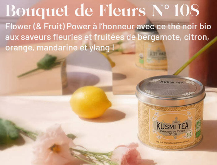 クスミティー ブーケ・オブ・フラワー N°108 ティーバッグ 20個入 （個包装なし） KUSMI TEA 〈BOUQ20SBIO〉 ブラックティー （紅茶）
