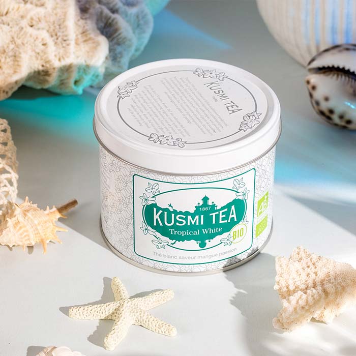クスミティー トロピカル ホワイト ティーバッグ 20個⼊（個包装なし） KUSMI TEA 〈BTROP20SBIO〉 ホワイトティー 白茶 緑茶 オーガニックティー
