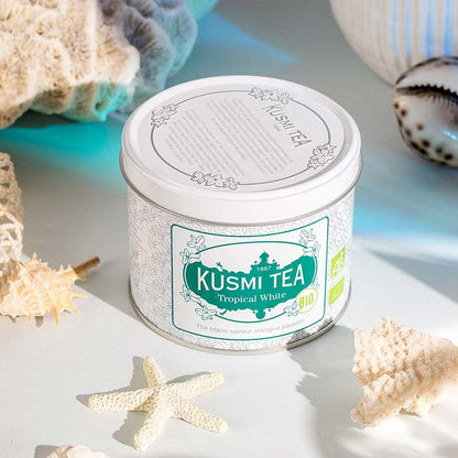 クスミティー トロピカル ホワイト ティーバッグ 20個⼊（個包装なし） KUSMI TEA 〈BTROP20SBIO〉 ホワイトティー 白茶 緑茶 オーガニックティー