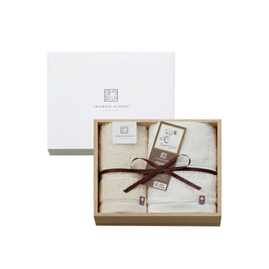 今治謹製 organic towel　オーガニックパイル フェイスタオル１枚・ウォッシュタオル１枚セット　IOG3925（今治製）