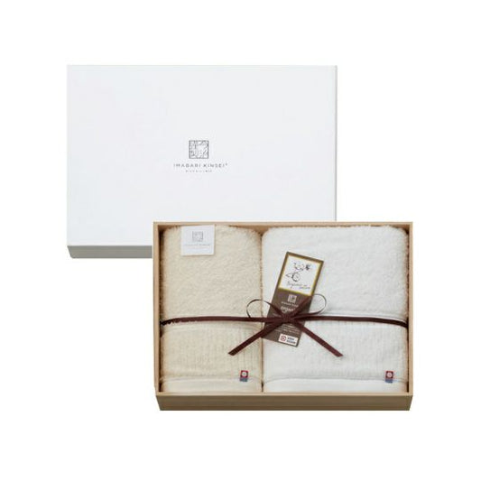 今治謹製 organic towel　オーガニックパイル バスタオル１枚・フェイスタオル１枚　IOG3950（今治製）