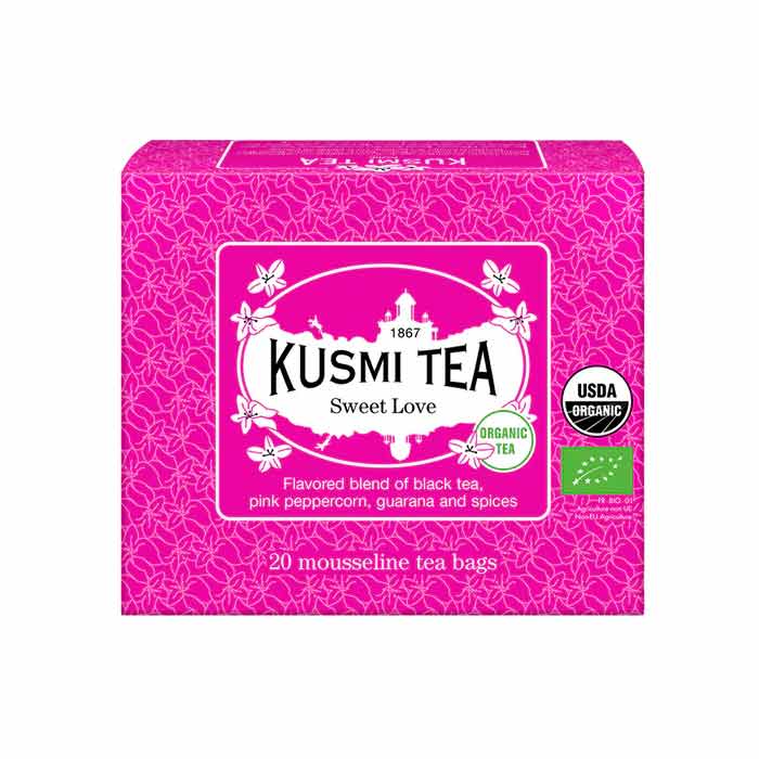クスミティー スウィート ラブ ティーバッグ 20個入 （個包装なし） KUSMI TEA 〈LOVE20SBIO〉 ブラックティー （紅茶）