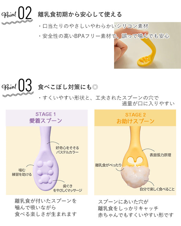 【当日出荷】リリーブ ファースト離乳食スプーン ギフト reliev ベビー食器 カトラリー 出産お祝い プレゼント 子供用食器 医療用シリコン使用 食洗機 電子レンジOK 離乳食 ベビー食器 テーブルウェア