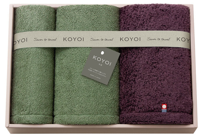フェイスタオル2P・ハンドタオル KOYOI 〈今宵〉 タオルセット 〈79050〉 今治タオル+泉州タオル