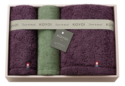 バスタオル・フェイスタオル2P KOYOI 〈今宵〉 タオルセット 〈79100〉 今治タオル+泉州タオル