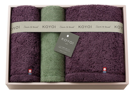 バスタオル・フェイスタオル2P KOYOI 〈今宵〉 タオルセット 〈79100〉 今治タオル+泉州タオル