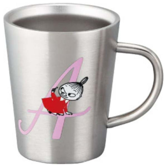 ムーミン イニシャル 【A】 ステンレス二重マグ 〈MM8801-856-A〉 食器 イニシャルマグカップ