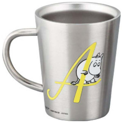 ムーミン イニシャル 【A】 ステンレス二重マグ 〈MM8801-856-A〉 食器 イニシャルマグカップ