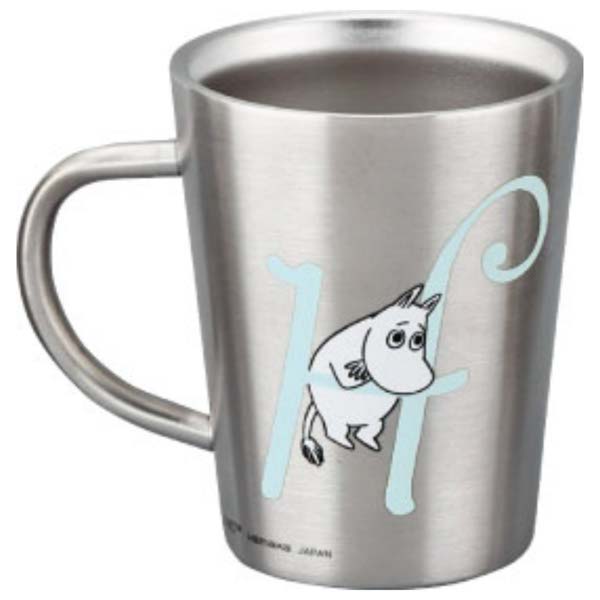 ムーミン イニシャル 【H】 ステンレス二重マグ 〈MM8802-856-H〉 食器 イニシャルマグカップ