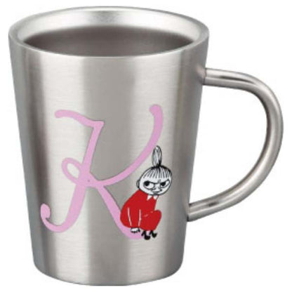 ムーミン イニシャル 【K】 ステンレス二重マグ 〈MM8803-856-K〉 食器 イニシャルマグカップ