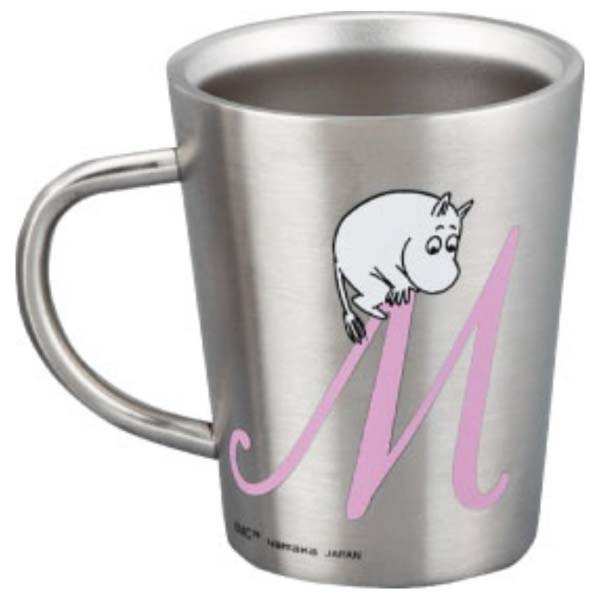 ムーミン イニシャル 【M】 ステンレス二重マグ 〈MM8804-856-M〉 食器 イニシャルマグカップ