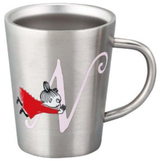 ムーミン イニシャル 【N】 ステンレス二重マグ 〈MM8805-856-N〉 食器 イニシャルマグカップ