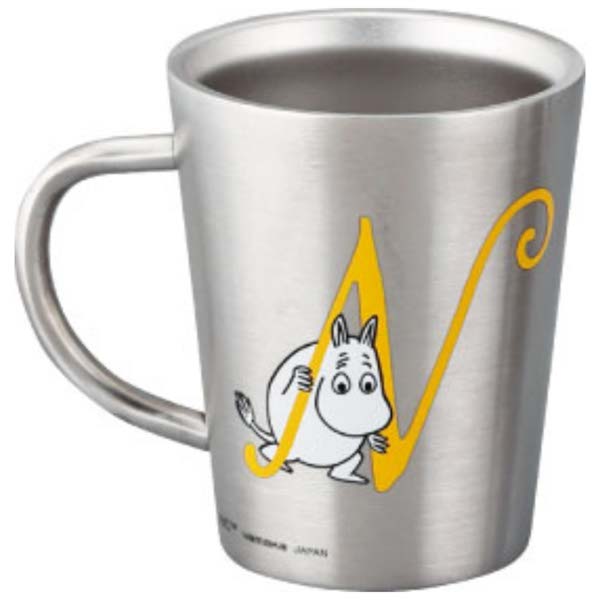 ムーミン イニシャル 【N】 ステンレス二重マグ 〈MM8805-856-N〉 食器 イニシャルマグカップ