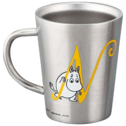 ムーミン イニシャル 【N】 ステンレス二重マグ 〈MM8805-856-N〉 食器 イニシャルマグカップ