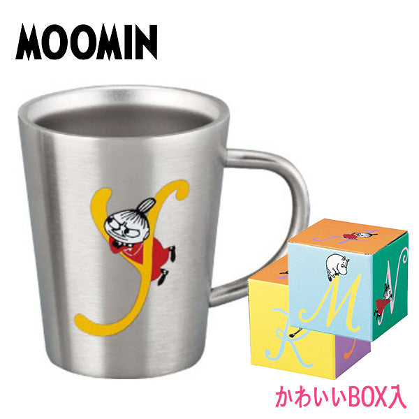 ムーミン イニシャル 【Y】 ステンレス二重マグ 〈MM8807-856-Y〉 食器 イニシャルマグカップ
